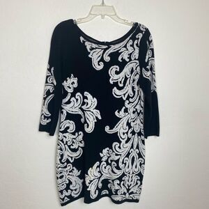 White House Black Market 8 sweater dress knitted with 3/4 sleeves
